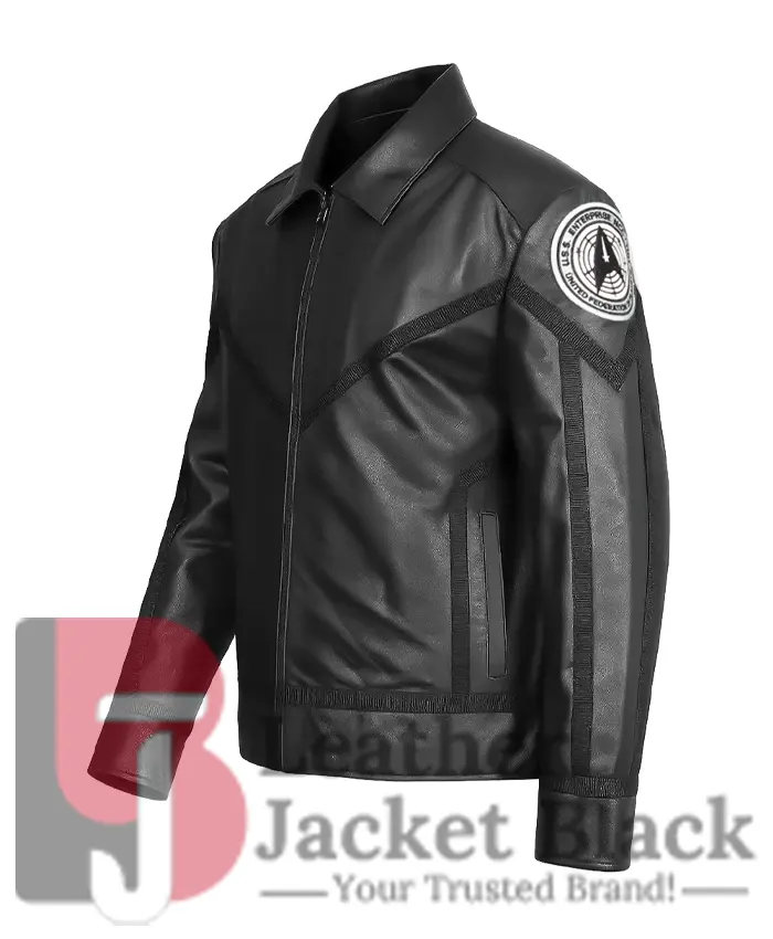 Strange Star Trek Worlds New Leather Black Jacket