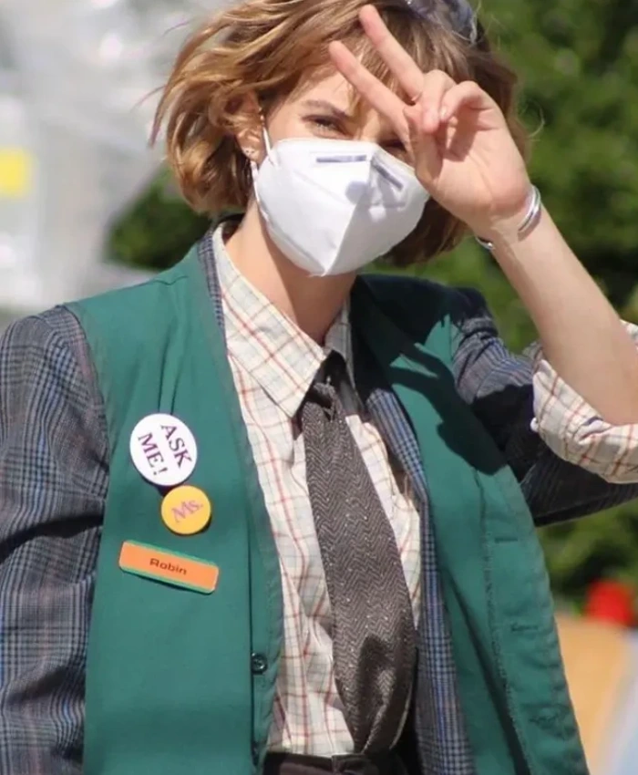 Stranger Things Maya Hawke Green Cotton Vest