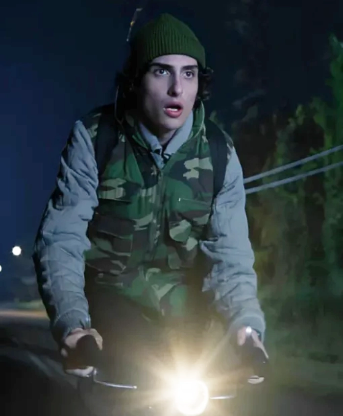 Stranger Things TV Series S05 Green And Grey Camo Full Zip Vest