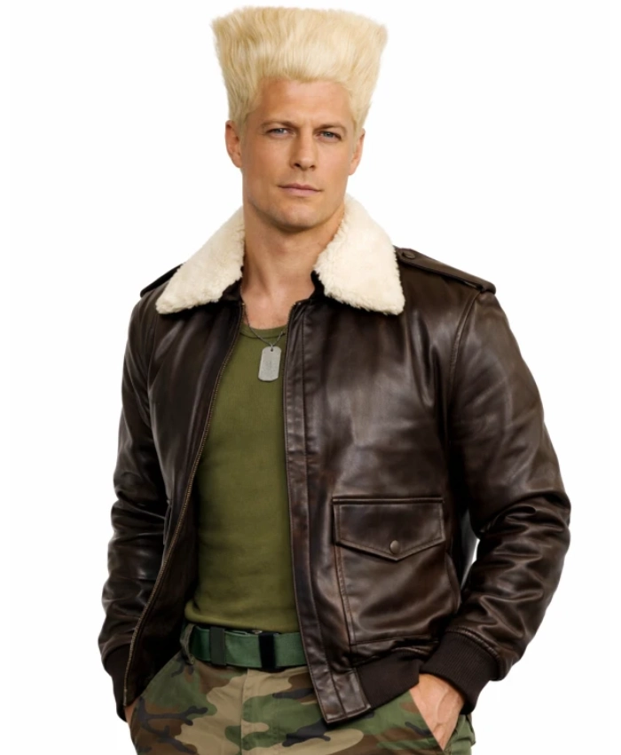 Street Fighter Cody Rhodes Shearling Leather Jackets