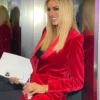 Strictly Come Dancing Season 23 Tess Daly Red Velvet Blazer