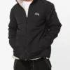 Stussy 8 Ball Off White And Green Sherpa Jacket For Sale