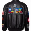Super Bowl 2026 Black Vegan Leather Jacket