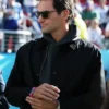 Super Bowl 2026 Roger Federer Black Cotton Jacket For Men