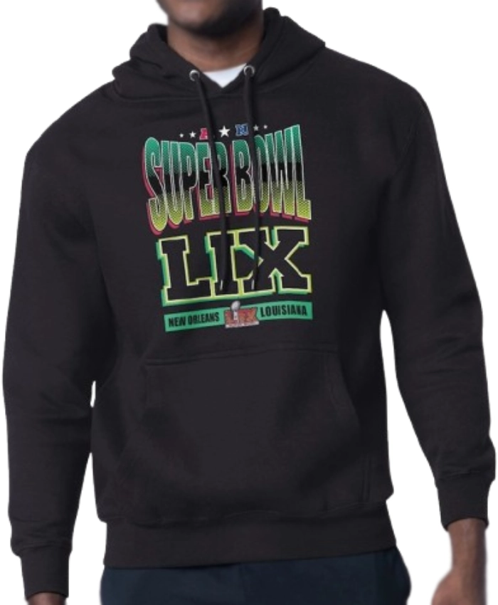 Super Bowl LIX 2025 Starter Black Super Bowl Graphic Fleece Hoodie
