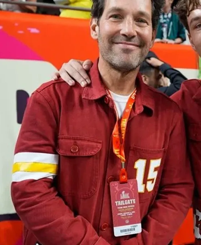 Super Bowl LIX Paul Rudd Red Jacket