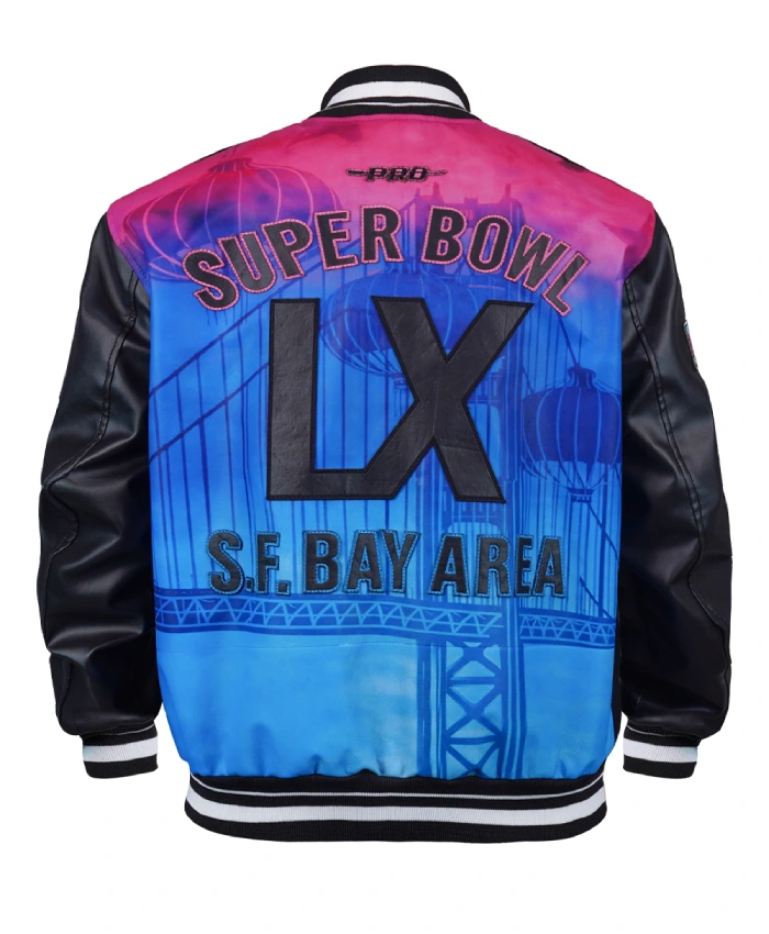Super Bowl LX 2026 Black Varsity Jacket For Women