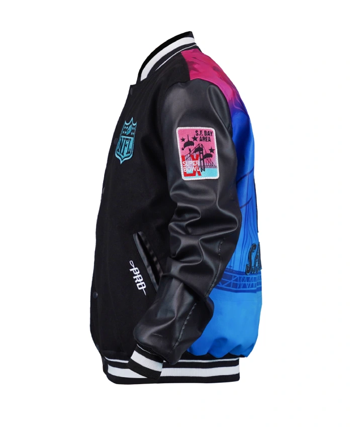 Super Bowl LX 2026 Black Varsity Jacket On Sale