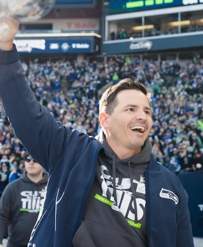 Mike Macdonald Seahawks Super Bowl LX Parade Bomber Jacket - Image 4