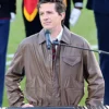 Super Bowl LX 2026 Charlie Puth Brown Leather Jacket