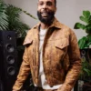 Super Bowl LX 2026 Odell Beckham Jr. Distressed Brown Leather Jacket