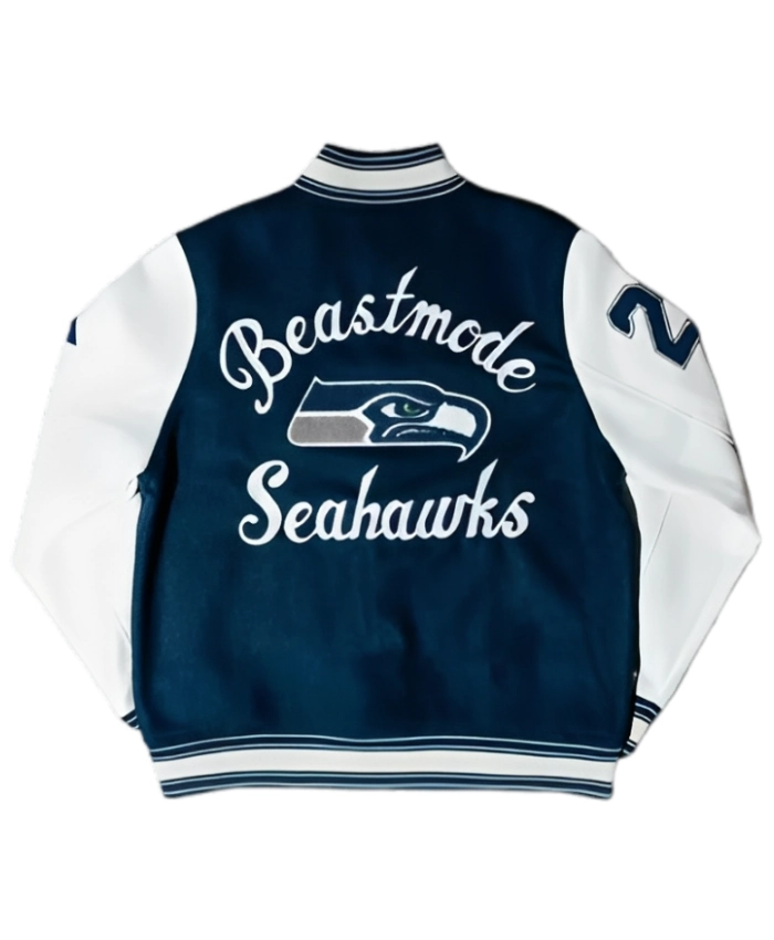 Super Bowl LX Marshawn Lynch Seahawks Varsity Jacket