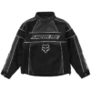 Supreme Fox Black Racing Zip Up Jacket