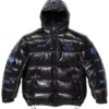 Supreme Fox Racing Shiny Down Black Puffer Jacket