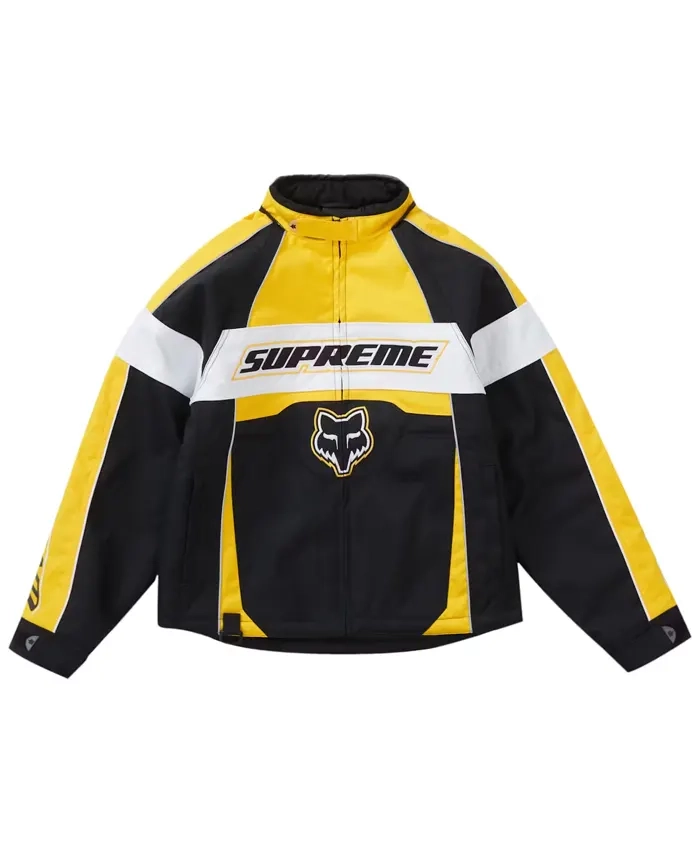 Supreme Fox Yellow Racing Zip Up Jacket
