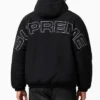 Supreme Fur Reversible Hooded Track Black Jacket Men