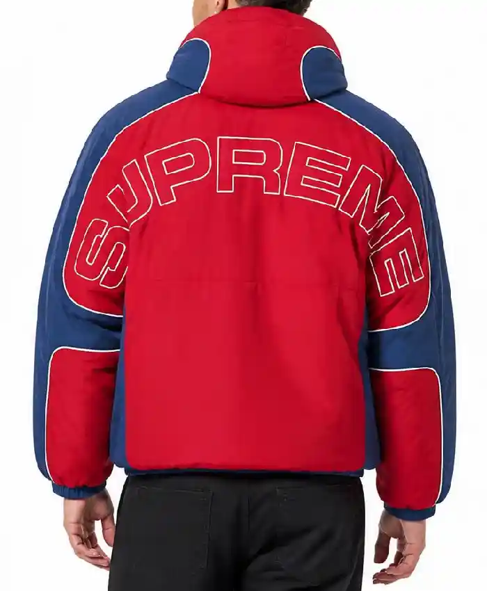 Supreme Fur Reversible Hooded Track Red Jacket Men
