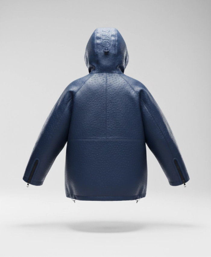 Supreme Gore Tex SS26 Blue Leather Jacket