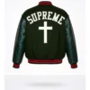 Supreme SS26 Green Varsity Letterman Jacket