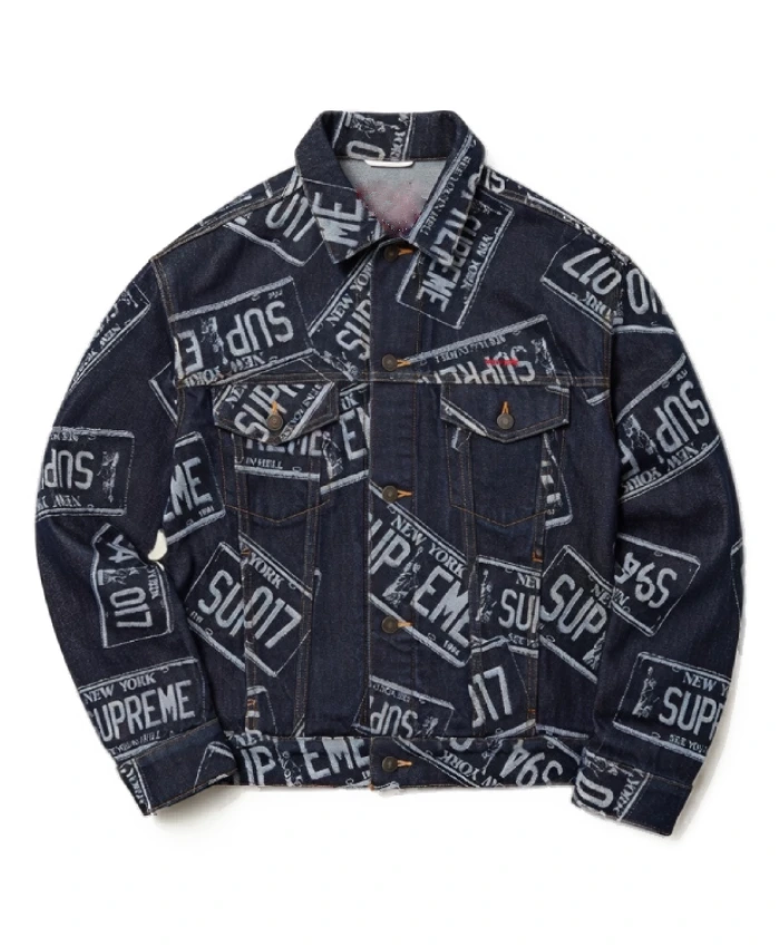 Supreme SS26 Grey Denim Trucker Jacket For Men And Women