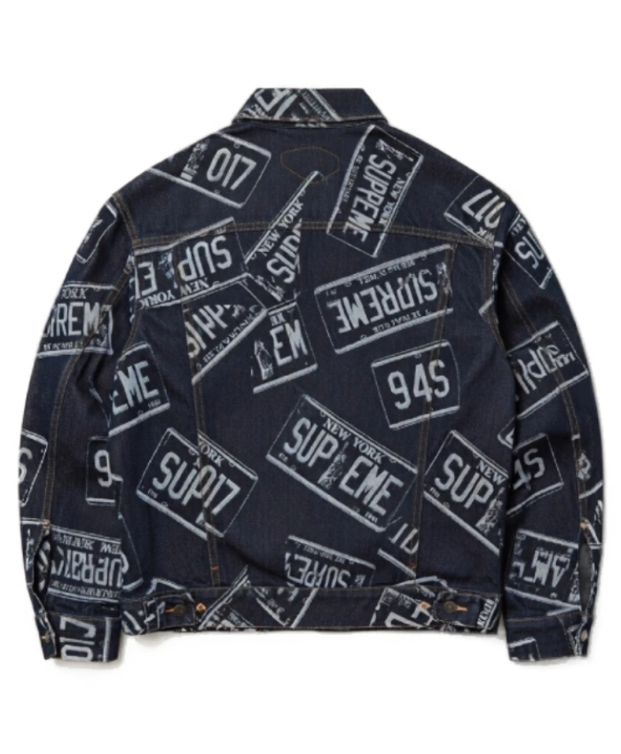 Supreme SS26 Grey Denim Trucker Jacket