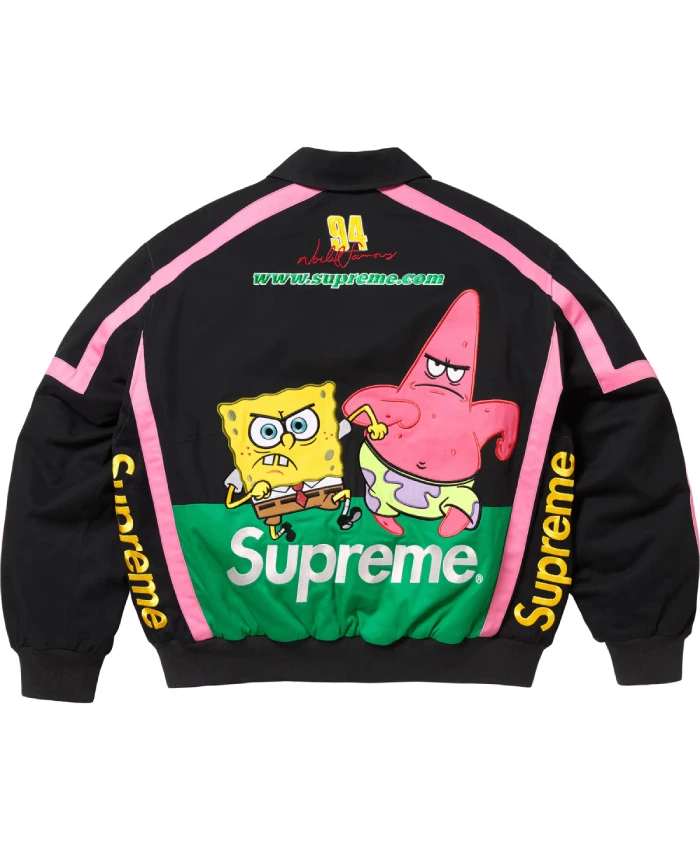 Supreme SpongeBob SquarePants Jeff Hamilton Racing Jacket - Image 4