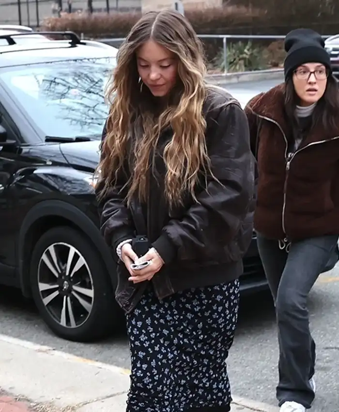 Sydney Sweeney The Housemaid Bomber Leather Jacket