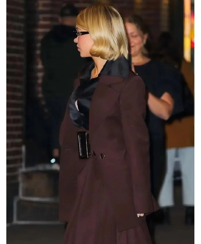 Sydney Sweeney The Late Show With Stephen Colbert Maroon Blazer