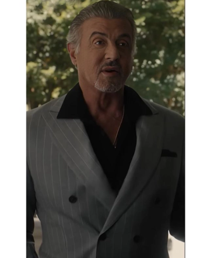 Sylvester Stallone Tulsa King S03 Grey Suit