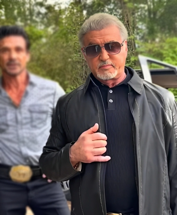 Sylvester Stallone Tulsa King S3 Black Jacket