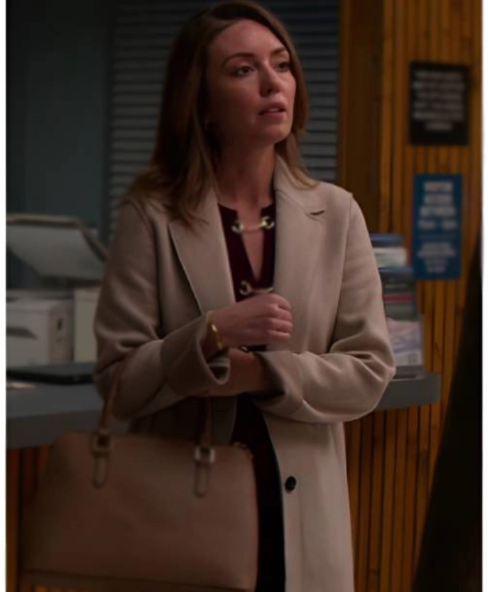 Ella Cannon Murder In A Small Town S02 Beige Twill Coat