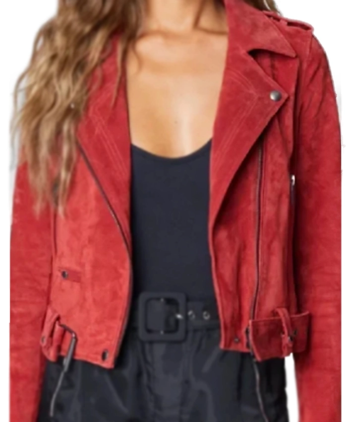 Symera Jackson Electric Bloom S01 Red Suede Jacket