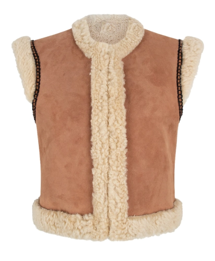 TSITP S03 Corinna Brown Shearling Vest