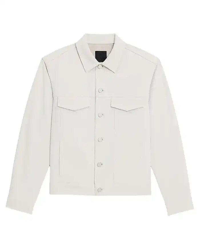 TV Series Bold And The Beautiful 2024 Liam Spencer White Trucker Jacket For Sale