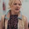 TV Series Daddy Issues Season 02 Studded Cropped Pastel Leather Jacket