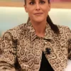 TV Series Estamos Em Casa 2025 Carolina Patrocinio Leopard Print Short Jacket
