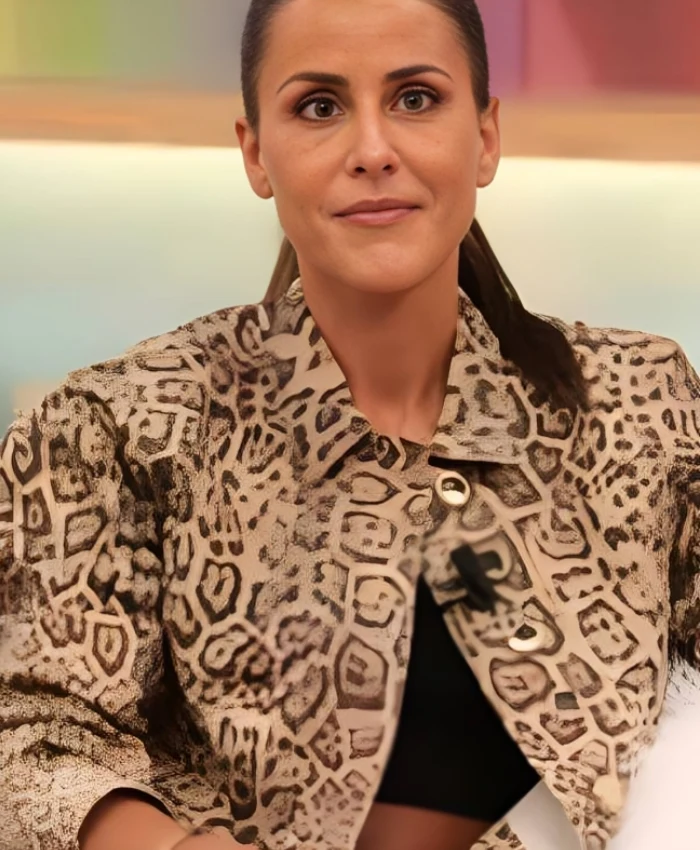 TV Series Estamos Em Casa 2025 Carolina Patrocinio Leopard Print Short Jacket