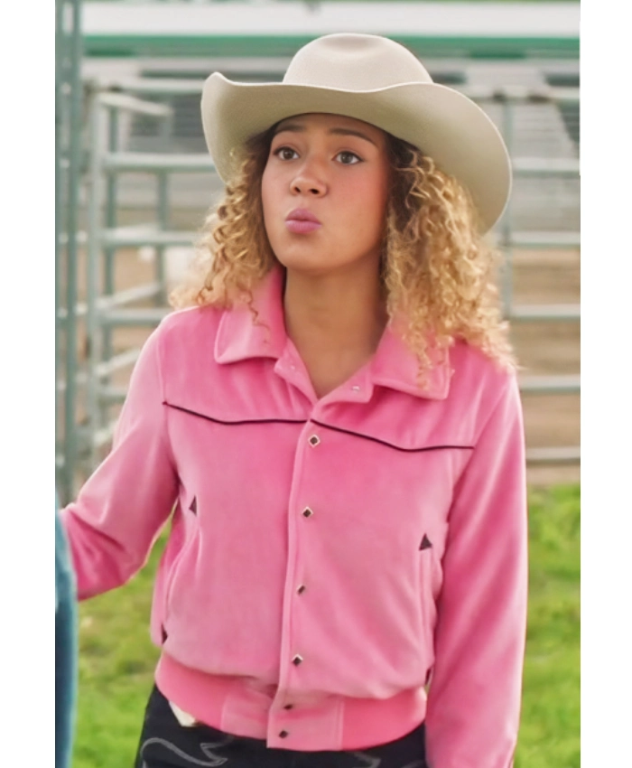 TV Series Heartland Season 19 River Pink Velvet Jacket