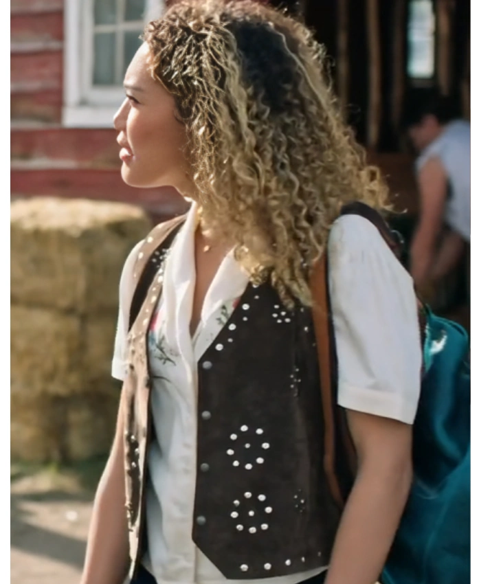 TV Series Heartland Season 19 River Studded Suede Vest