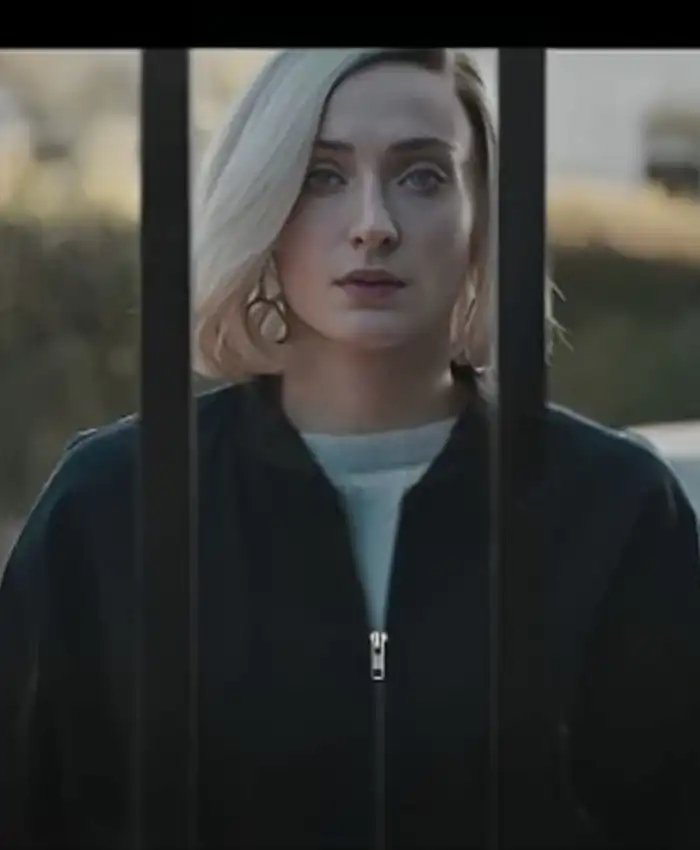 TV Series Joan 2024 Sophie Turner Black Bomber Jacket For Sale