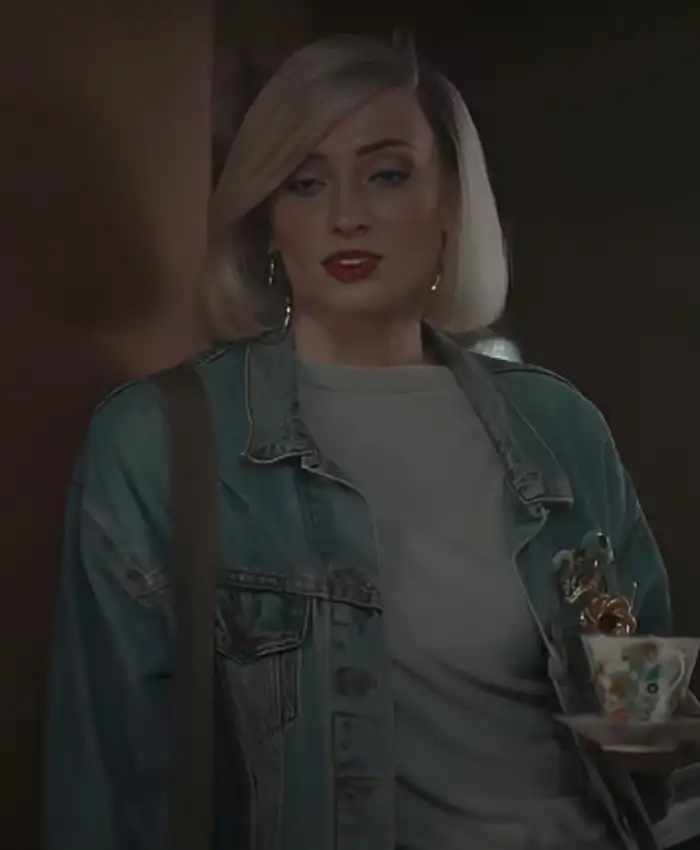 TV Series Joan 2024 Turner Joan Sophie Blue Trucker Jacket For Sale
