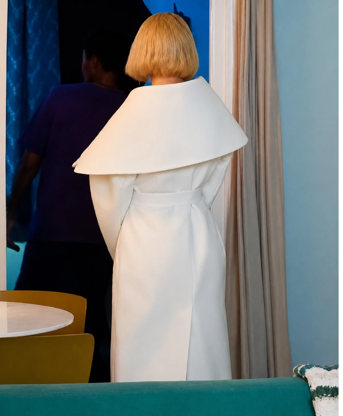 TV Series Lucky S01 2026 Anya Taylor Joy White Long Coat
