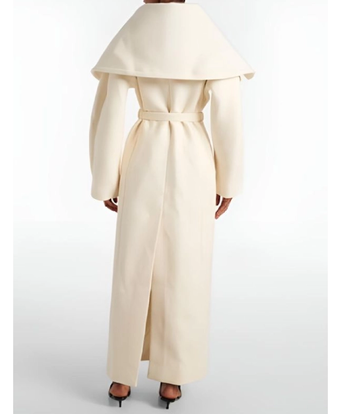 TV Series Lucky S01 Anya Taylor Joy White Long Belted Coat