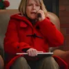 TV Series Man Vs Baby 2025 Red Toggle Duffle Coat