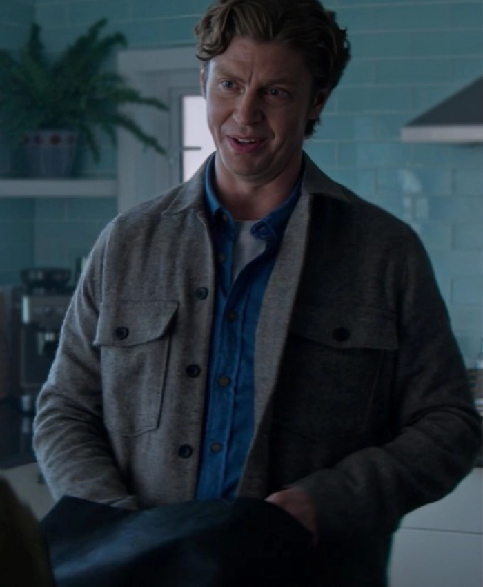 TV Series Murder In A Small Town Season 2 Charcoal Shirt Jacket