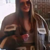 TV Series Real Housewives Of Salt Lake City S6 Meredith Marks Sherpa Leather Brown Bomber Jacket