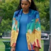 TV Series Shrinking S03 Jessica Williams Printed Multcolor Blazer