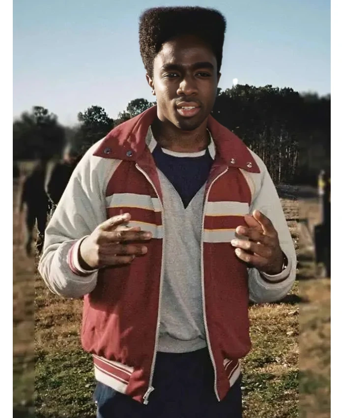 TV Series Stranger Things Season 05 Caleb McLaughlin Striped Jacket