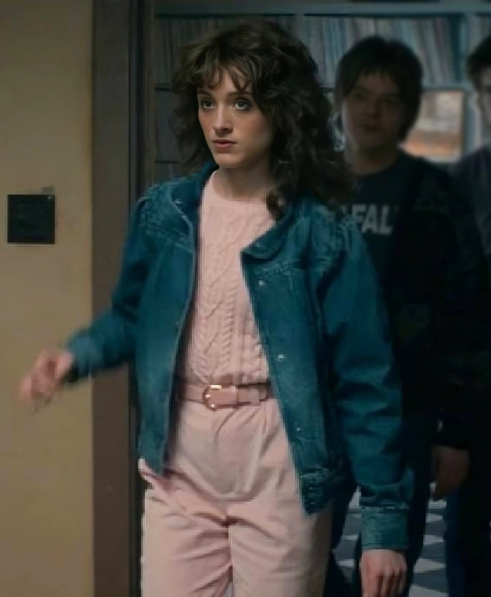 TV Series Stranger Things Season 05 Natalia Dyer Blue Denim Jacket