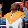 TV Series The Voice Season 26 Snoop Dogg Colorblock Leather Tracksuit